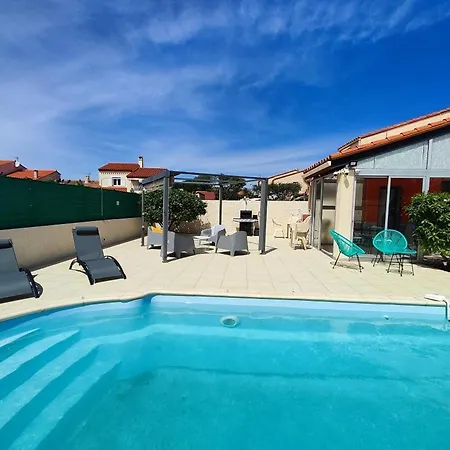 Villa Pavillon 6 Pers A Argeles-sur-mer: Piscine, Clim, Parking, Wifi, Proche - Fr-1-776-5 *